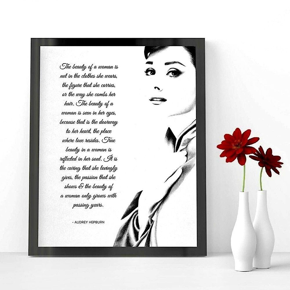 🌟 Audrey Hepburn inspirational quote Wall Art PICTURE PRINT Breakfast Tiffany’s